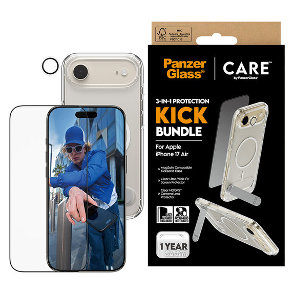 Bundle 3 в 1 Kick за iPhone Air, PanzerGlass