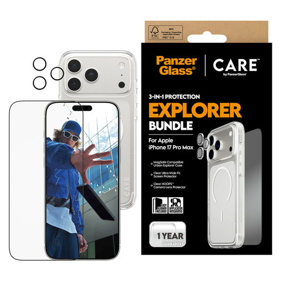 Bundle 3 в 1 Explorer за iPhone 17 Pro Max, PanzerGlass