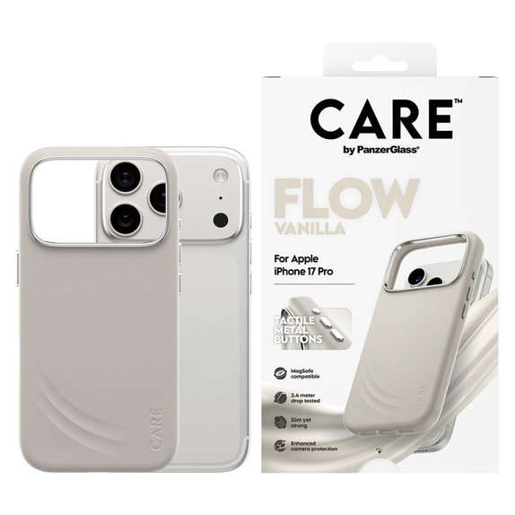 Калъф FLOW с MagSafe за iPhone 17 Pro, Vanilla, CARE