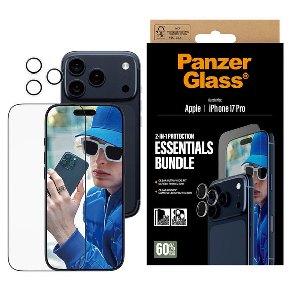 Bundle Essentials 2 в 1 за iPhone 17 Pro, PanzerGlass