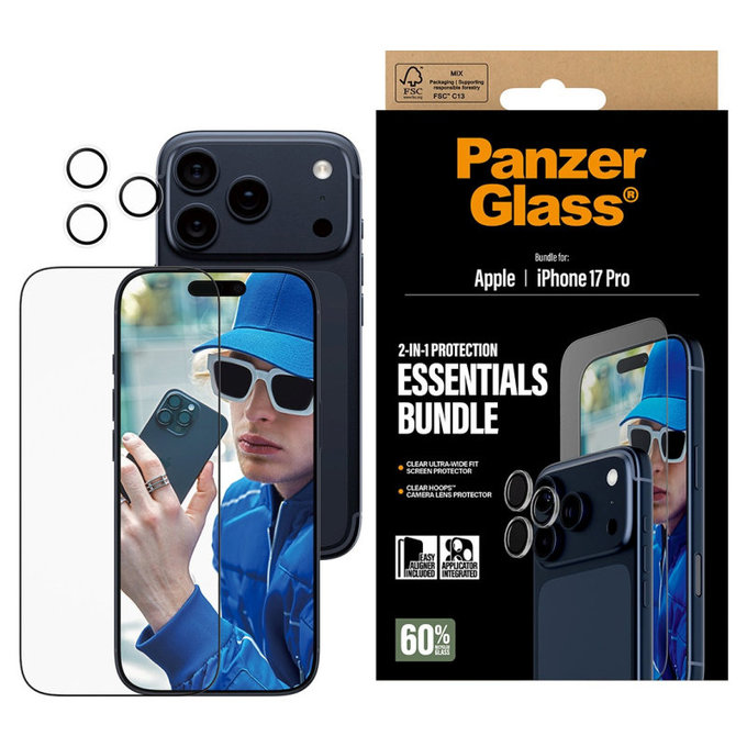 Bundle Essentials 2 в 1 за iPhone 17 Pro, PanzerGlass