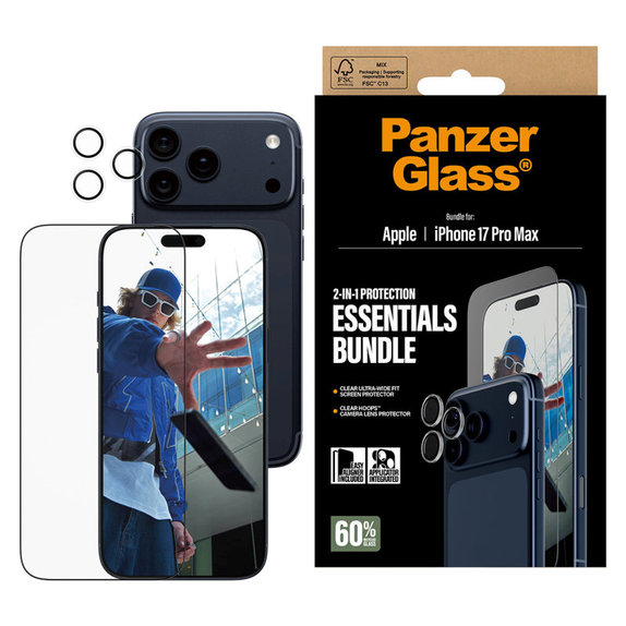 Bundle Essentials 2 в 1 за iPhone 17 Pro Max, PanzerGlass