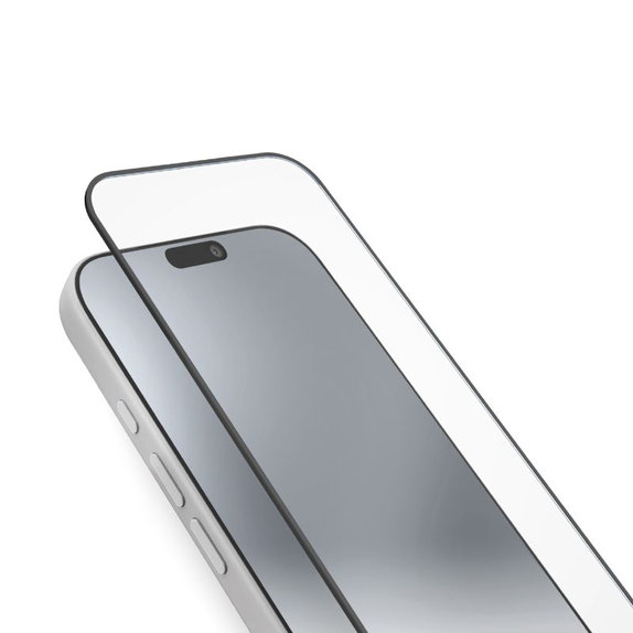 Закалено стъкло Full Cover за iPhone 17 / 17 Pro / 16 Pro, Черен, SBS