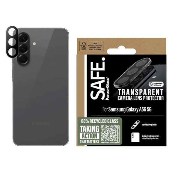 Протектор за обектив на камера за Samsung A56 5G, Прозрачно, SAFE