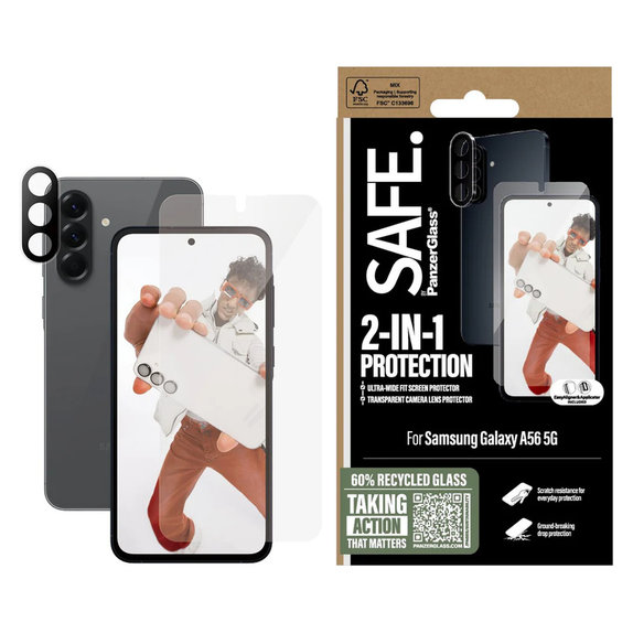 Bundle 2 в 1 за Samsung Galaxy A56 5G, SAFE by PanzerGlass