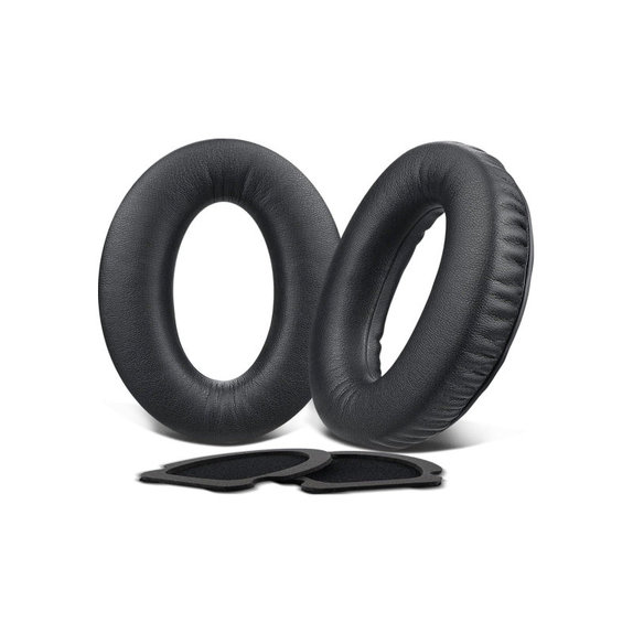 Резервни възглавнички за Bose Aviation A10, A20, Мемори пяна и PU кожа, Black, 1 чифт