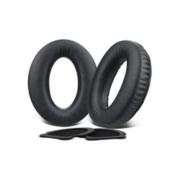 Резервни възглавнички за Bose Aviation A10, A20, Мемори пяна и PU кожа, Black, 1 чифт