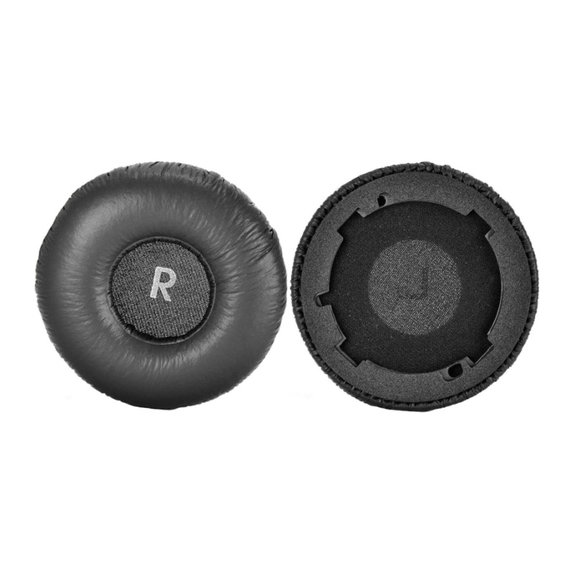 Резервни възглавнички за уши за JBL Tune 600BTNC, Мемори пяна и кожа, Черен, 1 чифт