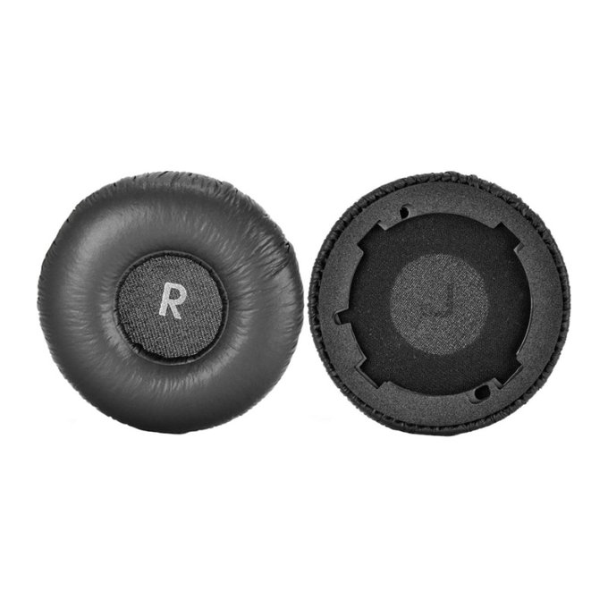 Резервни възглавнички за уши за JBL Tune 600BTNC, Мемори пяна и кожа, Черен, 1 чифт