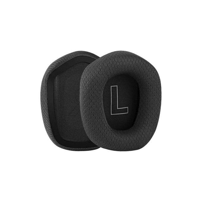 Резервни възглавнички за уши за Logitech G335, G733, Мемори пяна и текстил, Черен, 1 чифт