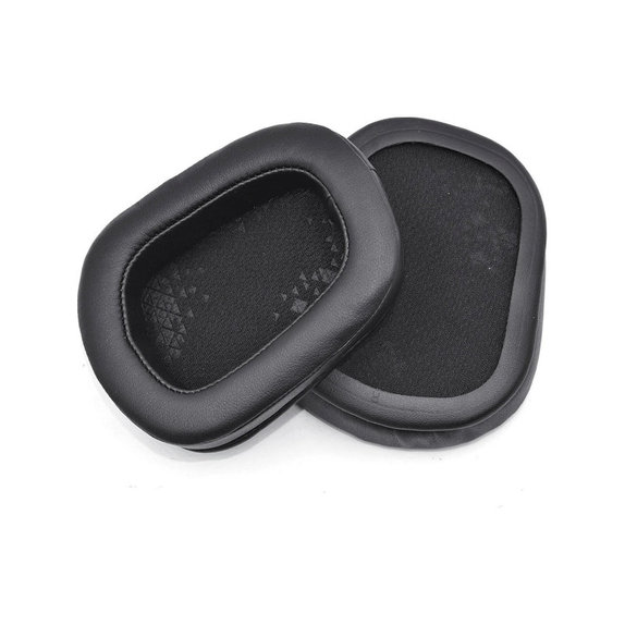 Резервни възглавнички за уши за Logitech G633 Artemis, G933 Artemis, Мемори пяна и PU кожа, Черен, 1 чифт
