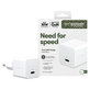 Пътен адаптер Grand Prix USB-C, GaN, 30 W PD, сребристо-бял, empower