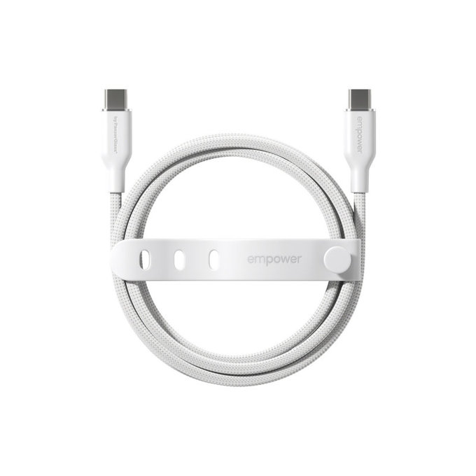 USB-C кабел, 60 W, Racing, 2 m, Сребристо-бяло, PanzerGlass