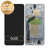 Дисплей за Samsung S25 Edge, Titanium Silver, Тъчскрийн с рамка, GH82-37224A Genuine Service Pack