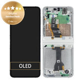 Дисплей за Samsung Z Flip 7 FE F761B, White, Тъчскрийн с рамка, GH82-37734B Genuine Service Pack