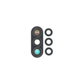 Стъкло на задна камера с рамка за Samsung Z Fold 7 F966B, Jetblack