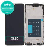 Дисплей OLED за Samsung A17 A176B, Black, Тъчскрийн с рамка