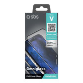 Универсално закалено стъкло Omniglass V, Черно, SBS
