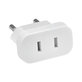 Захранващ адаптер 220V US към EU, White, Бял