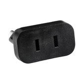 Захранващ адаптер 220V US към EU, Black, Черен