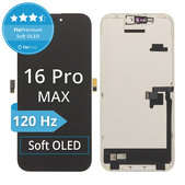 Дисплей Soft OLED за iPhone 16 Pro Max, Тъчскрийн с рамка, DIAGNOSTIC