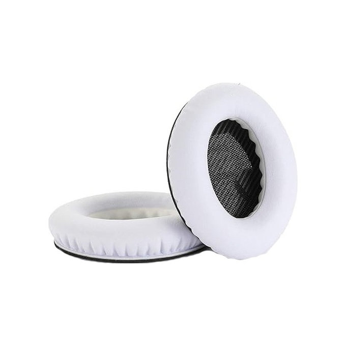 Резервни възглавнички за уши за Bose QuietComfort 2, 15, 25 и 35, Мемори пяна и PU кожа, Черно-бял, 1 чифт