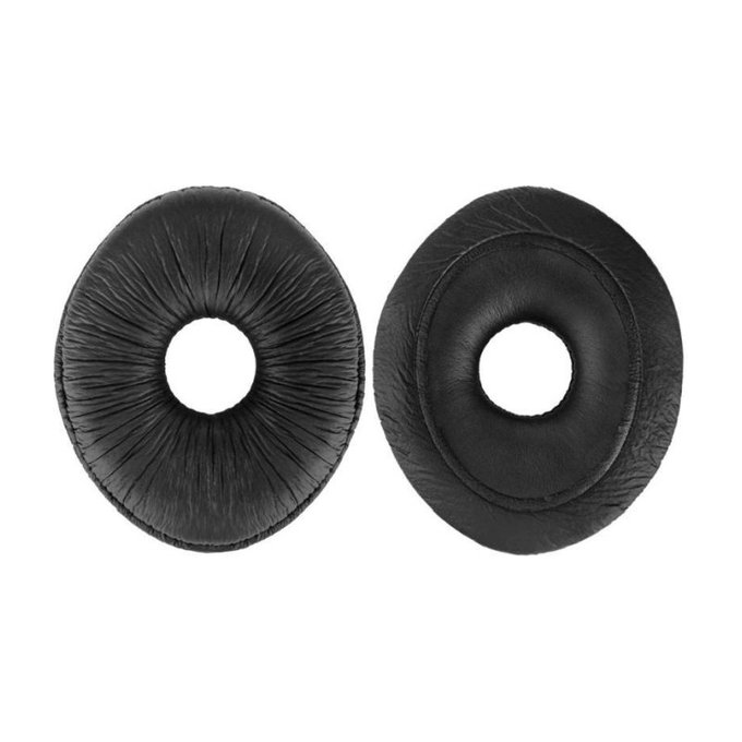 Резервни възглавнички за уши за Panasonic Technics RP-DJ1200, RP-DJ1205, RP-DJ1210, Мемори пяна и PU кожа, Черен, 1 чифт