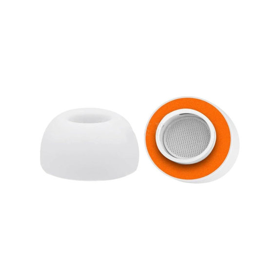 Резервни силиконови накрайници за Apple AirPods 1, 2 Pro, M, Мемори пяна, Бял
