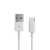 Кабел USB / USB-C Smart, 2.1A, 2m, бял, Devia