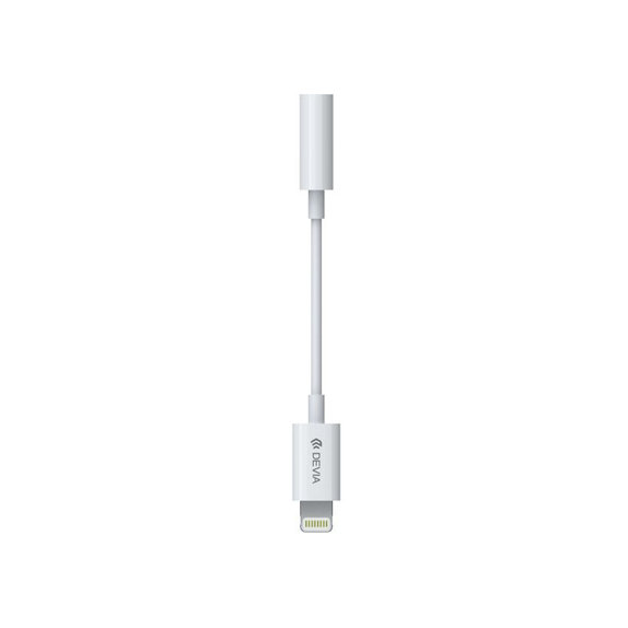 Адаптер Smart 3,5mm Jack / Lightning, бял, Devia