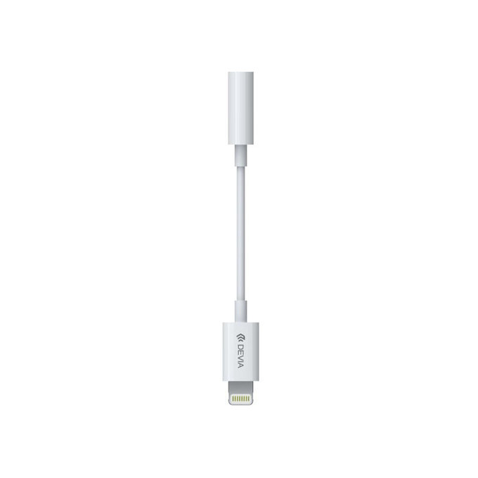 Адаптер Smart 3,5mm Jack / Lightning, бял, Devia
