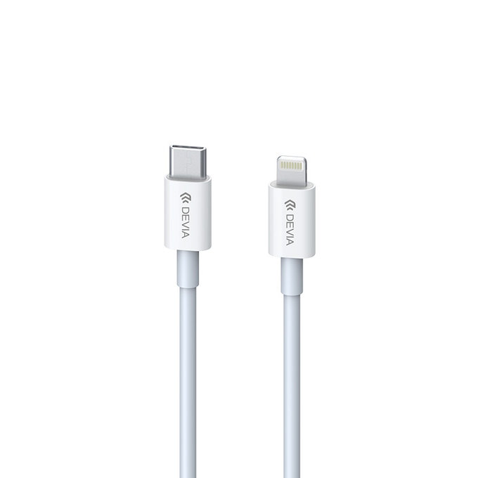 Кабел Lightning / USB-C Smart, PD 20W, 1m, бял, Devia