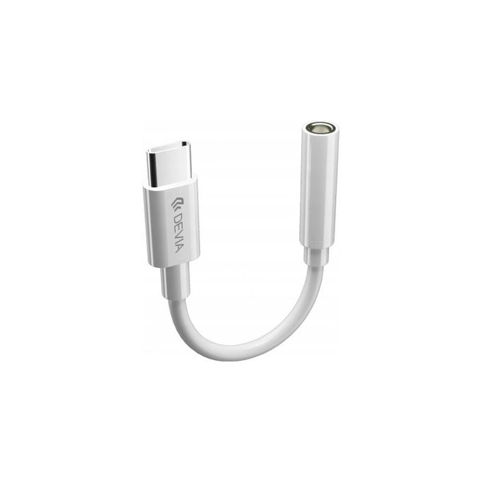 Адаптер Smart 3,5mm Jack / USB-C, бял, Devia