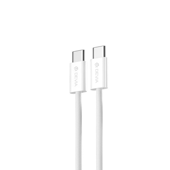 Кабел USB-C / USB-C Smart, PD 60W, 1m, бял, Devia