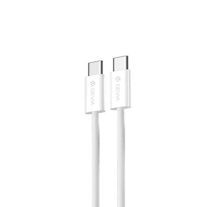 Кабел USB-C / USB-C Smart, PD 60W, 1m, бял, Devia
