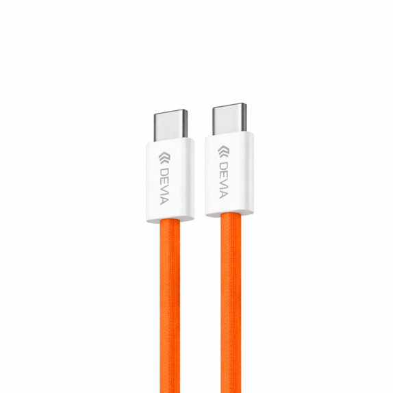 Кабел USB-C / USB-C Smart, PD 60W, 1m, оранжев, Devia