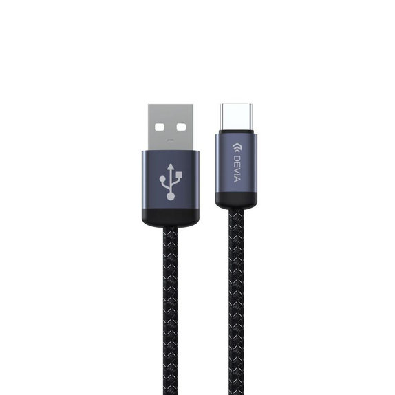 Кабел USB / USB-C Gracious, 2.1A, 2m, черен, Devia