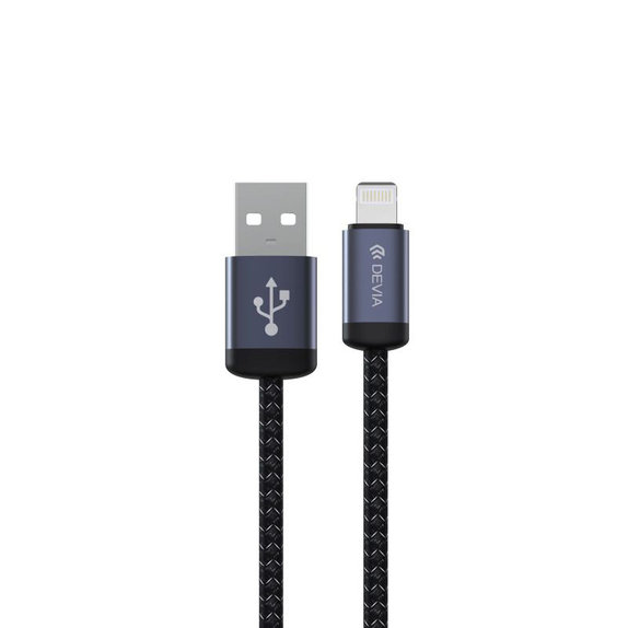 Кабел Lightning / USB Gracious, 2,4A, 1m, черен, Devia