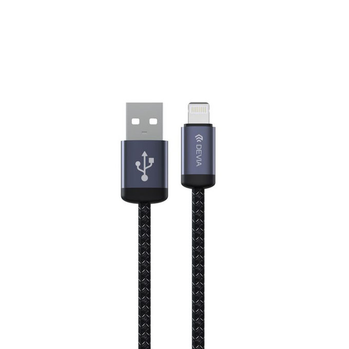 Кабел Lightning / USB Gracious, 2,4A, 2m, черен, Devia