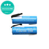 Батерия 14430 с монтажни пластини, 650mAh, Li-Ion, 3.7V, HQ