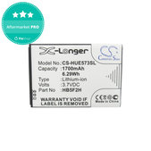 Батерия за Huawei E5330, 1700mAh, Li-Ion, 3.7V, HB5F2H, HQ