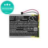 Батерия за Garmin Dash Cam 20, Nuvi 3400, 1000mAh, Li-Pol, 3.7V, 361-00046-00, HQ