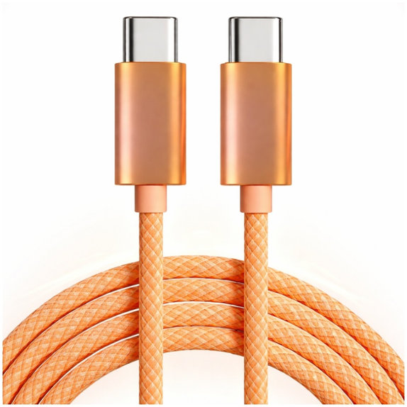 USB-C / USB-C кабел с бързо зареждане, PD 60W, 1m, Оранжев