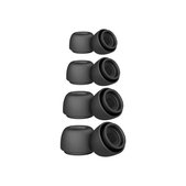 Резервни силиконови накрайници за Apple AirPods Pro и Pro 2, комплект (L, M, S, XS), Черен