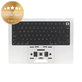 Горен корпус с клавиатура за MacBook Pro 14", A3185 (2024), с US клавиатура и батерия, Silver, 661-50211, Genuine Apple