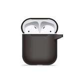 Силиконов калъф за AirPods 1 and 2, Черен