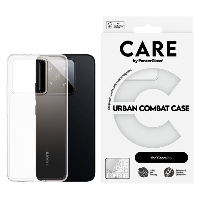 Калъф Urban Combat за Xiaomi 15, Прозрачно, PanzerGlass