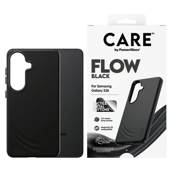 Калъф FLOW с QI за Samsung Galaxy S26, Черно, PanzerGlass