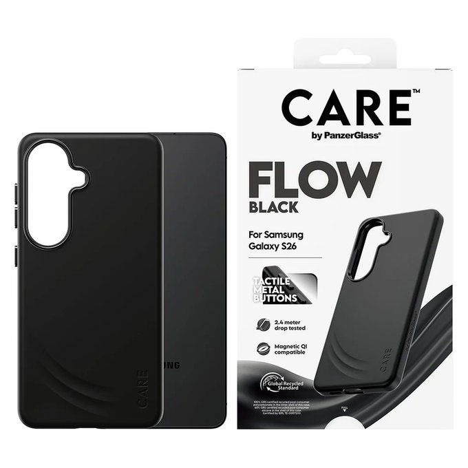 Калъф FLOW с QI за Samsung Galaxy S26, Черно, PanzerGlass
