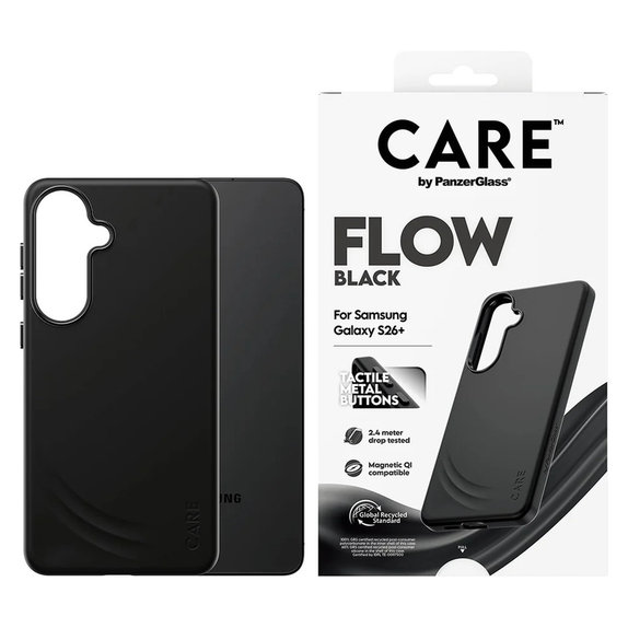 Калъф FLOW с QI за Samsung Galaxy S26+, Черно, PanzerGlass